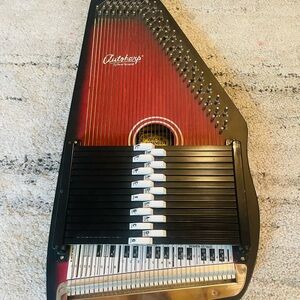 Autoharp with Red and Black Finish